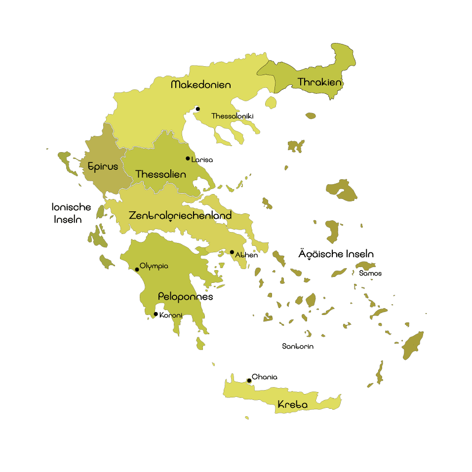 griechische Weine Anbaugebiete
